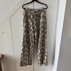 GESTUZ | Straight Leather Snake Pants